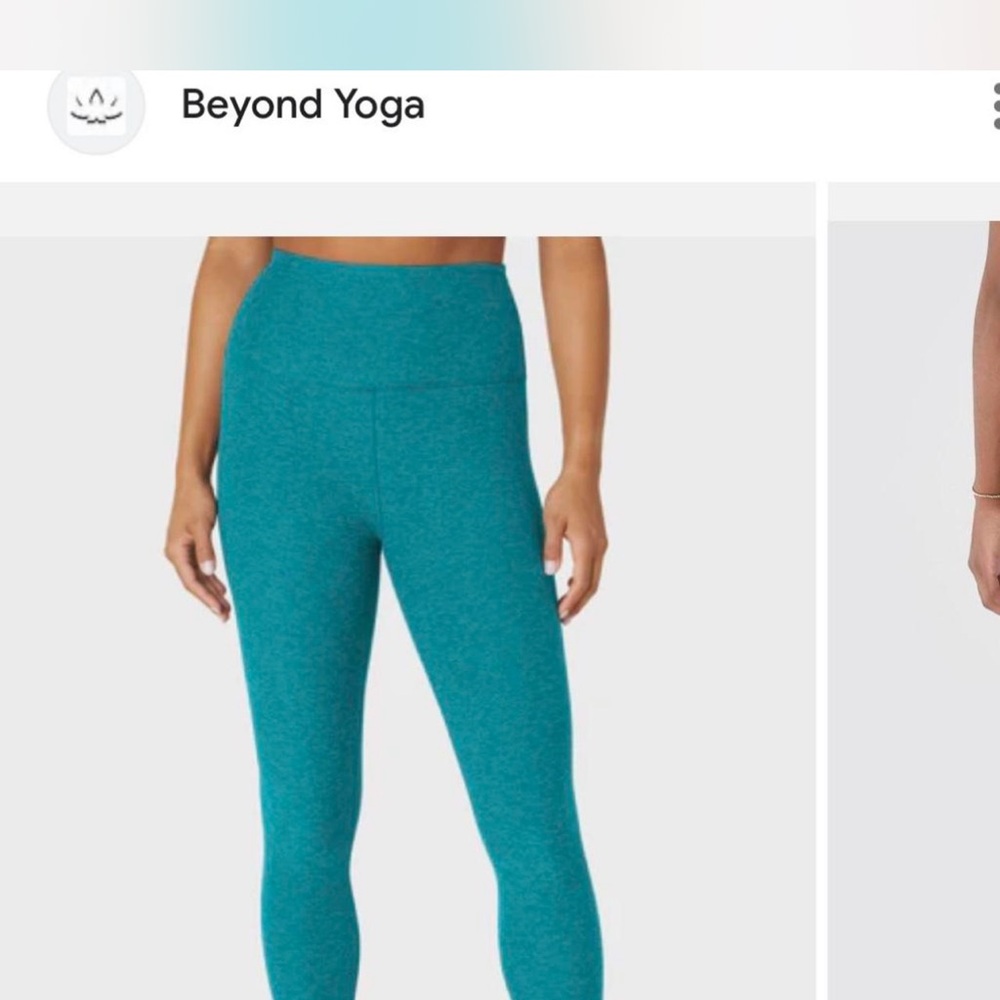 Beyond Yoga Kids Teal Leggings
